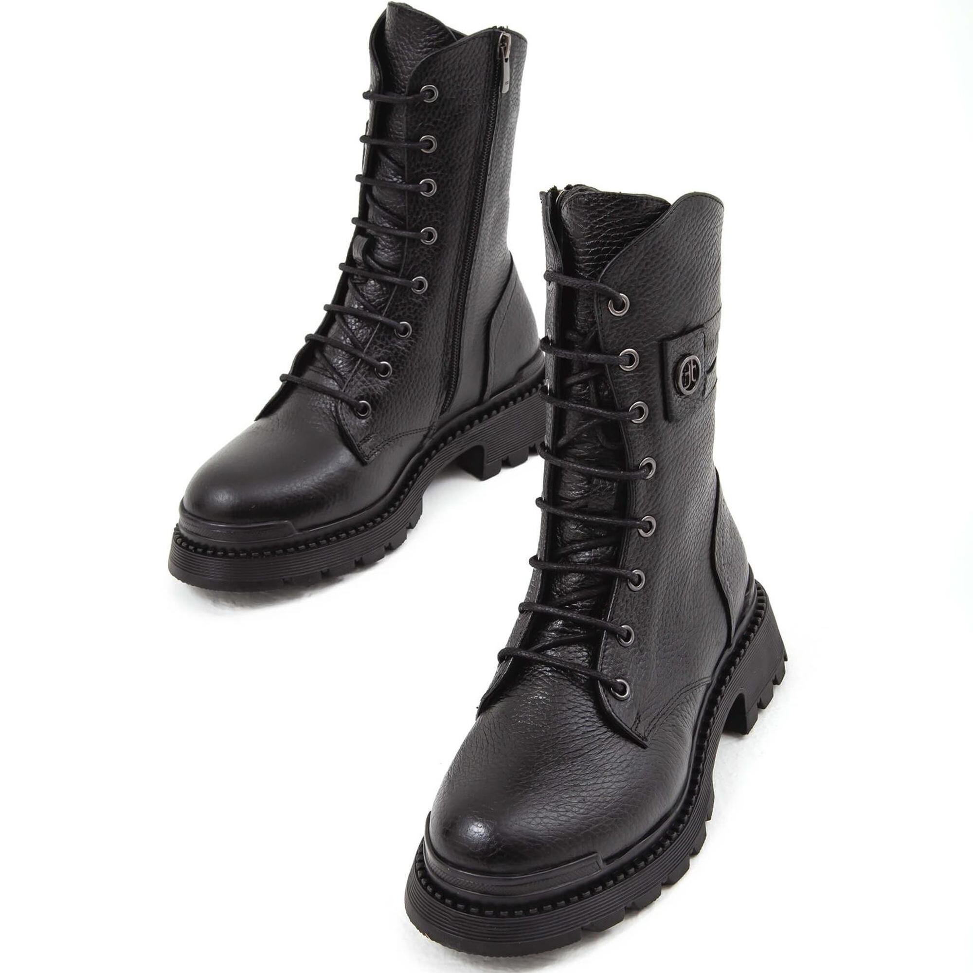 Tamer Tanca Kadın Hakiki Deri Siyah Floter Casual Bot