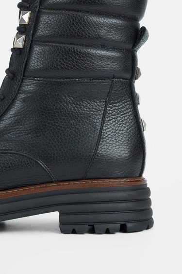  Tamer Tanca Kadın Hakiki Deri Siyah Casual Bot