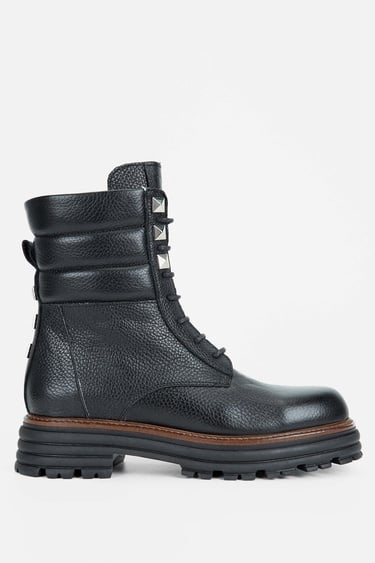  Tamer Tanca Kadın Hakiki Deri Siyah Casual Bot