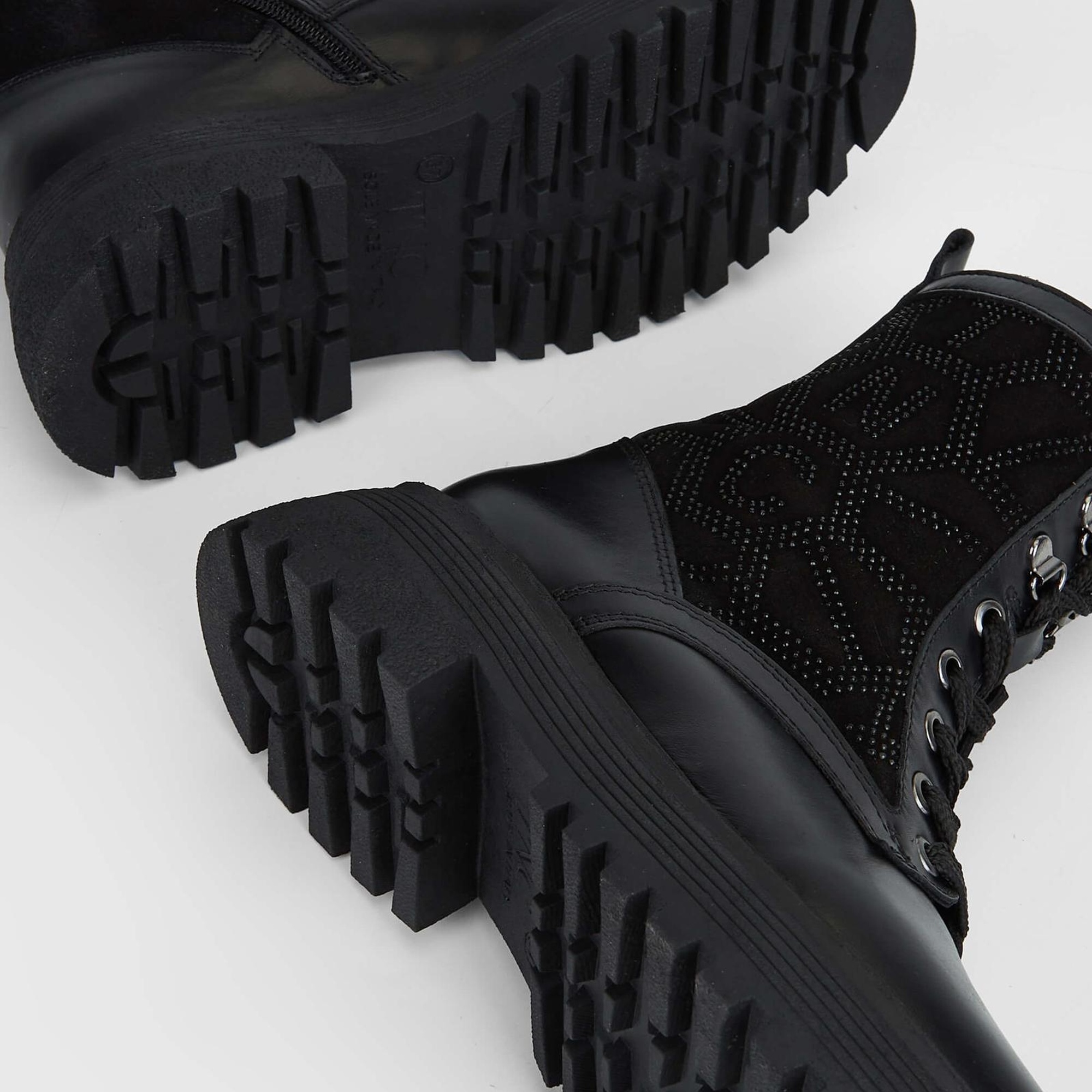 Tamer Tanca Kadın Hakiki Deri Siyah Deri Casual Bot