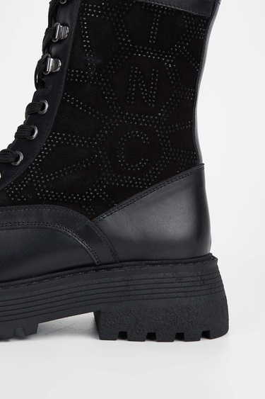  Tamer Tanca Kadın Hakiki Deri Siyah Deri Casual Bot