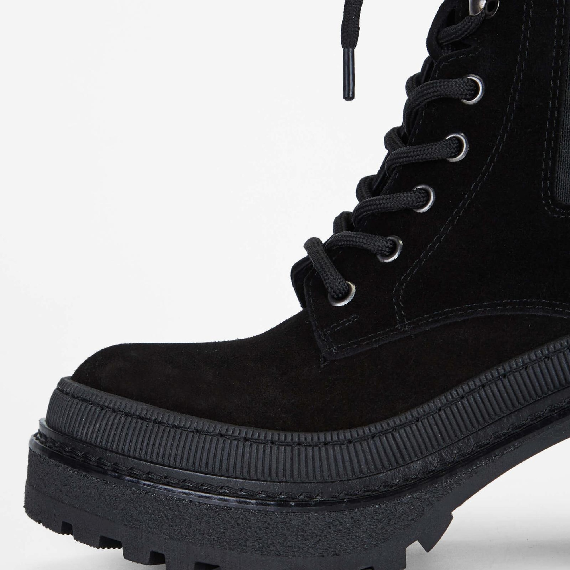 Tamer Tanca Kadın Hakiki Deri Siyah Süet Casual Bot