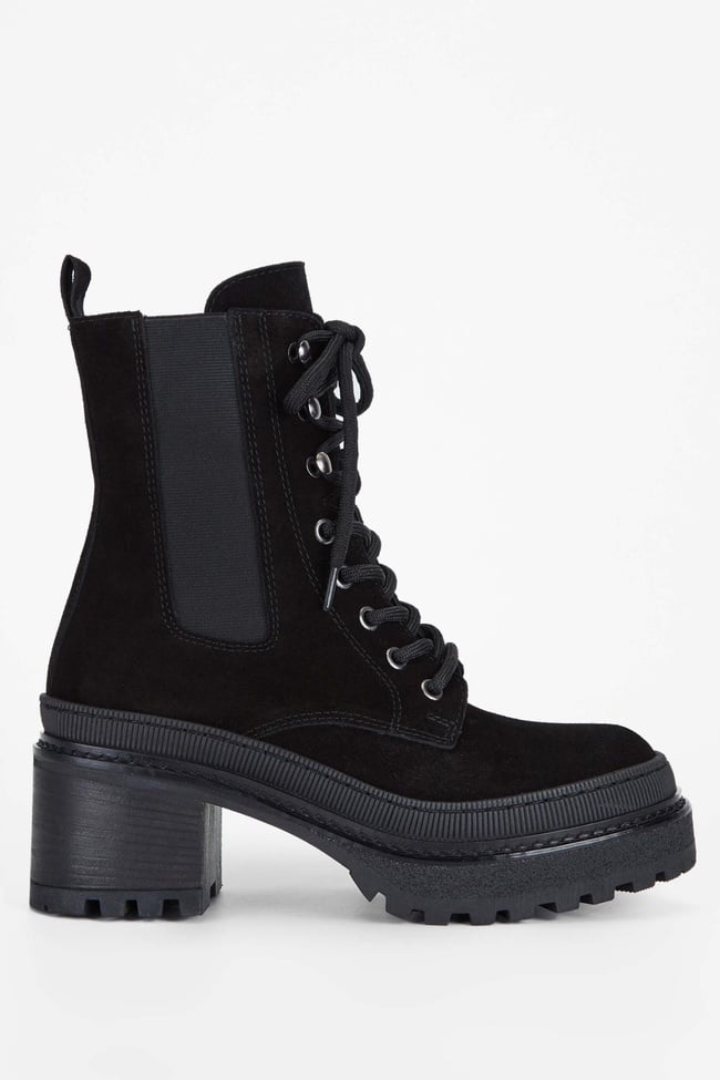  Tamer Tanca Kadın Hakiki Deri Siyah Süet Casual Bot