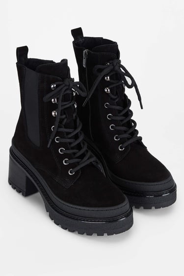  Tamer Tanca Kadın Hakiki Deri Siyah Süet Casual Bot