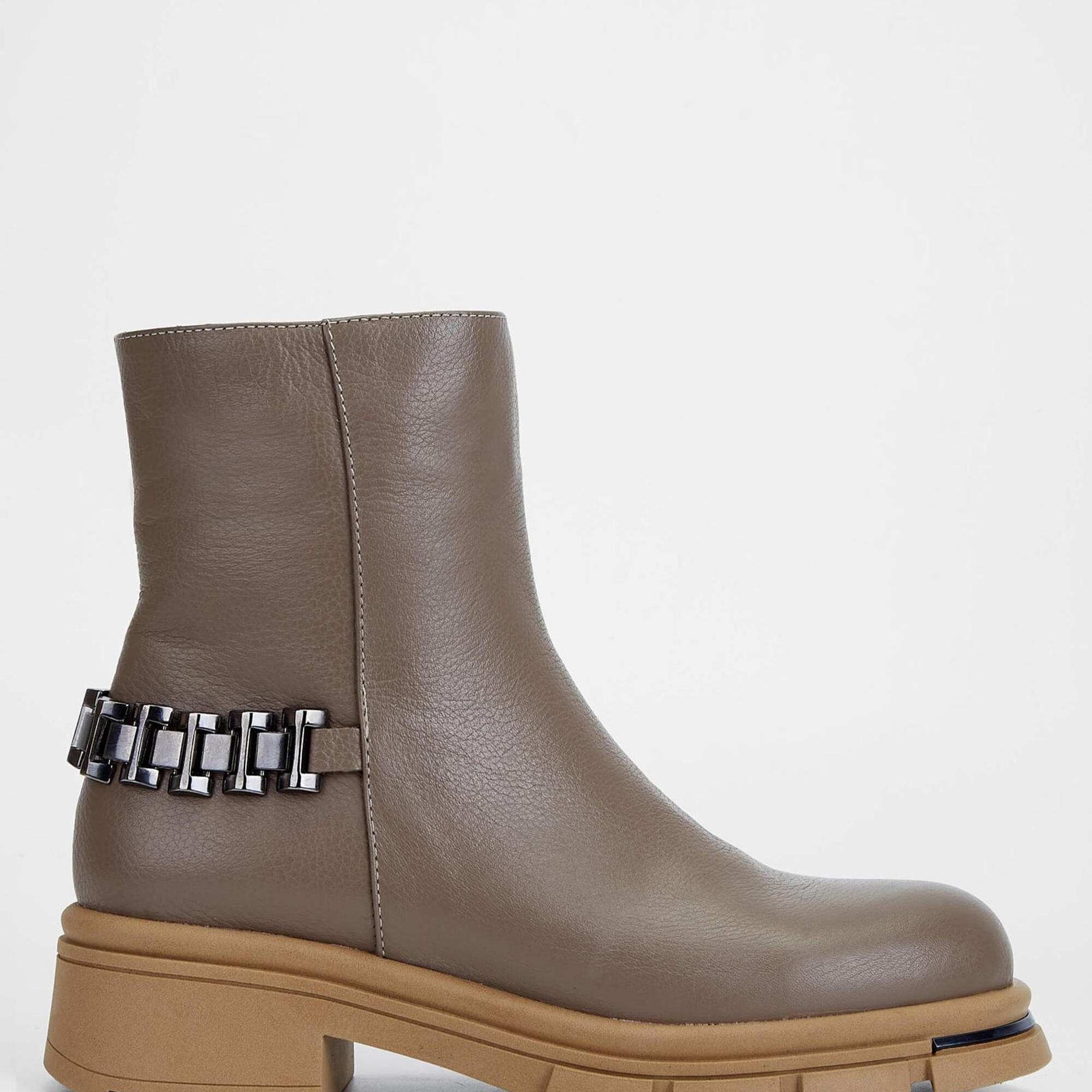 Tamer Tanca Kadın Hakiki Deri Bej Casual Bot