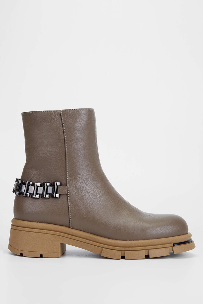  Tamer Tanca Kadın Hakiki Deri Bej Casual Bot