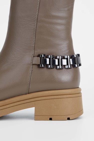  Tamer Tanca Kadın Hakiki Deri Bej Casual Bot