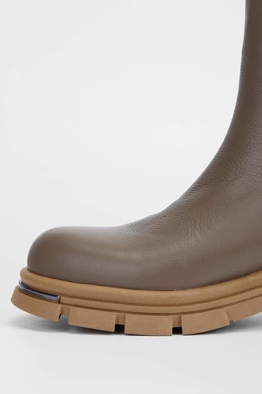  Tamer Tanca Kadın Hakiki Deri Bej Casual Bot