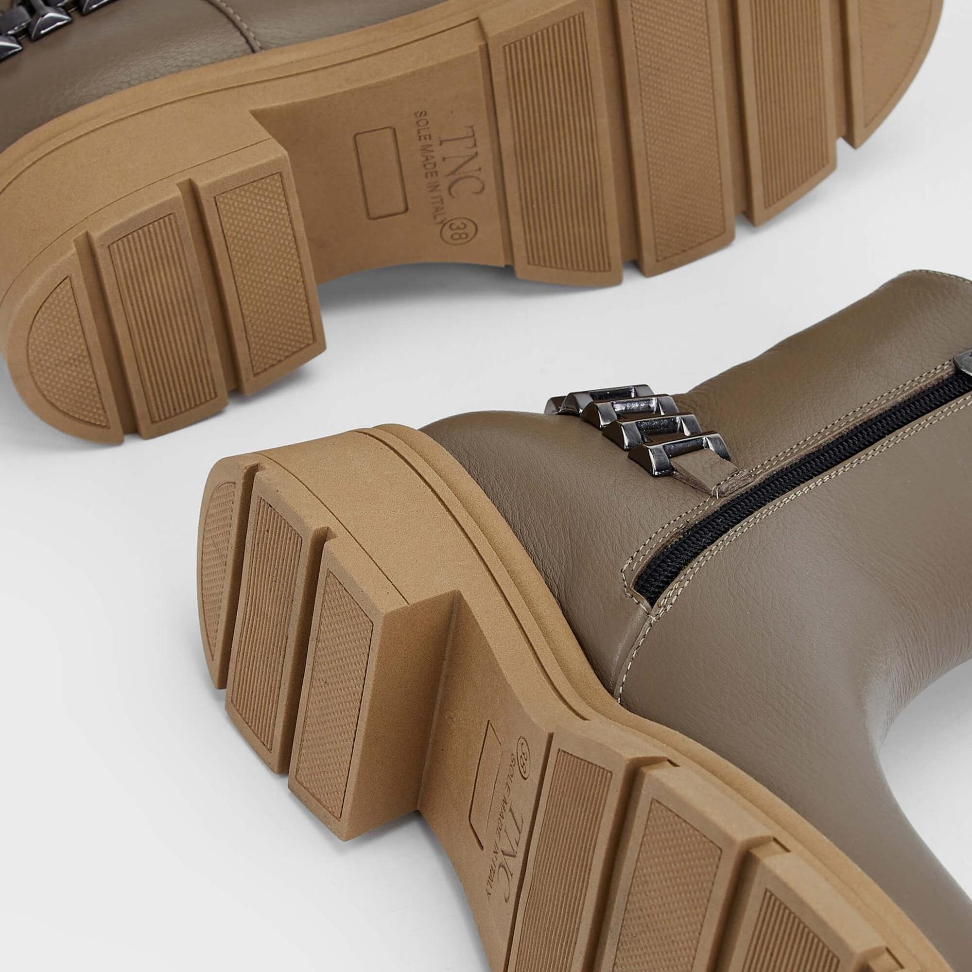 Tamer Tanca Kadın Hakiki Deri Bej Casual Bot