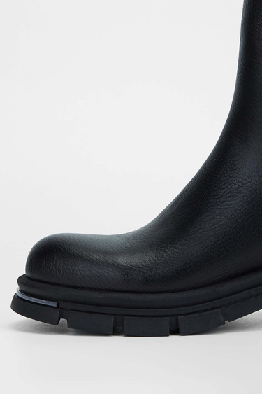  Tamer Tanca Kadın Hakiki Deri Siyah Casual Bot