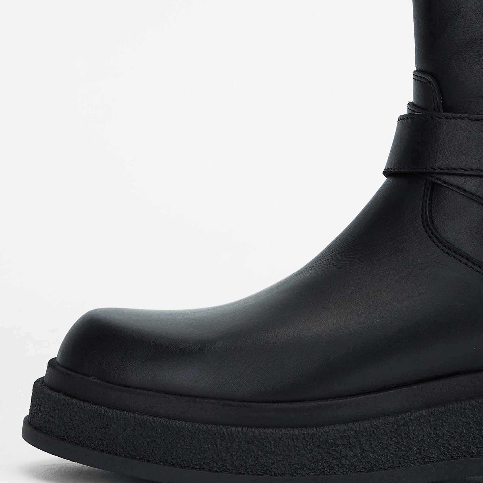 Tamer Tanca Kadın Hakiki Deri Siyah Deri Casual Bot