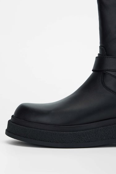  Tamer Tanca Kadın Hakiki Deri Siyah Deri Casual Bot