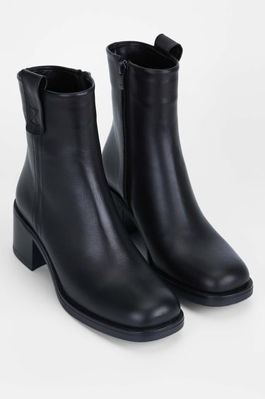  Tamer Tanca Kadın Hakiki Deri Siyah Deri Casual Bot