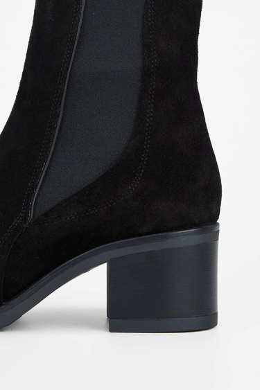  Tamer Tanca Kadın Hakiki Deri Siyah Süet Casual Bot