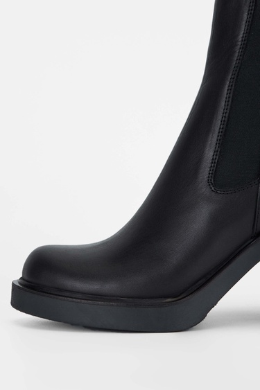  Tamer Tanca Kadın Hakiki Deri Siyah Deri Casual Bot