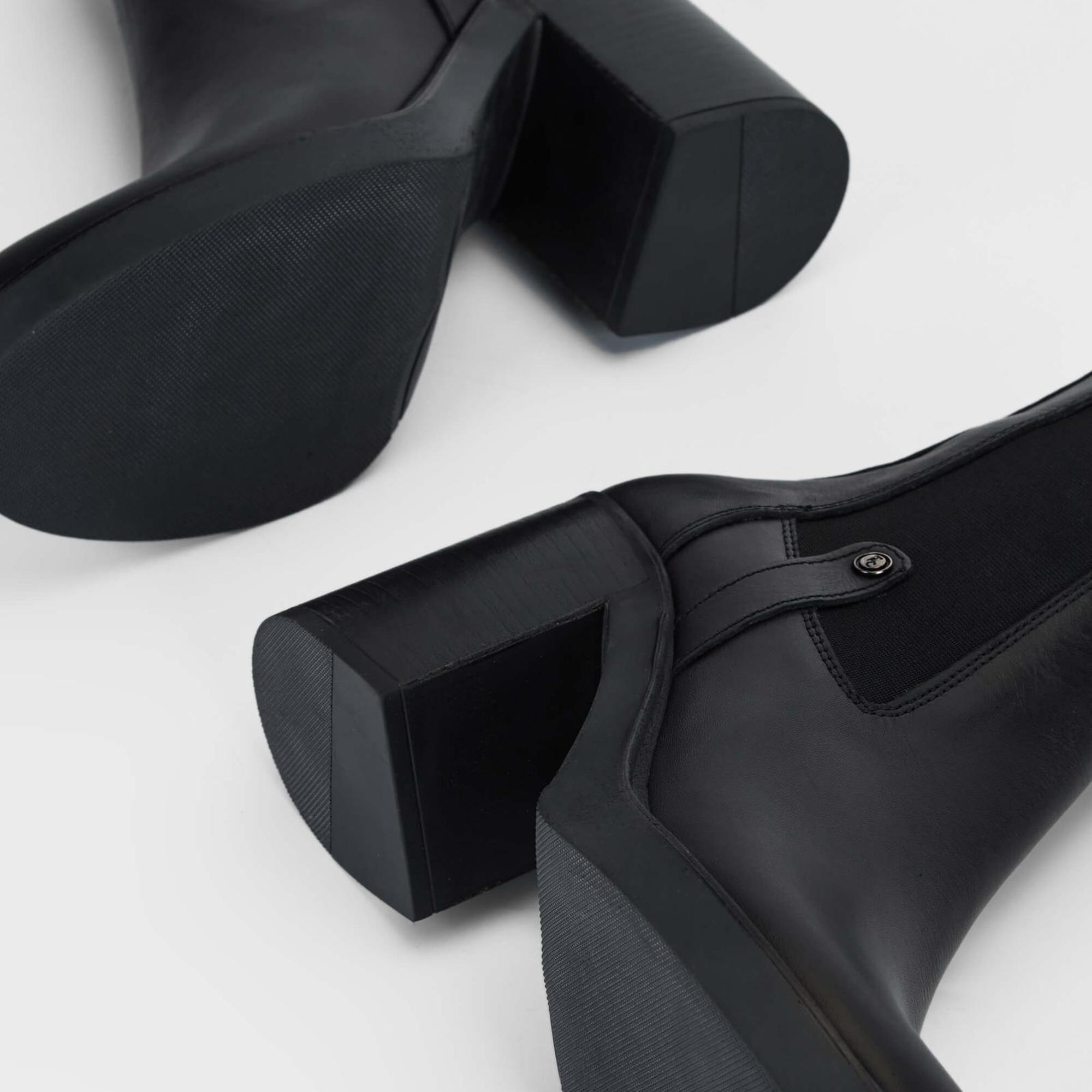 Tamer Tanca Kadın Hakiki Deri Siyah Deri Casual Bot