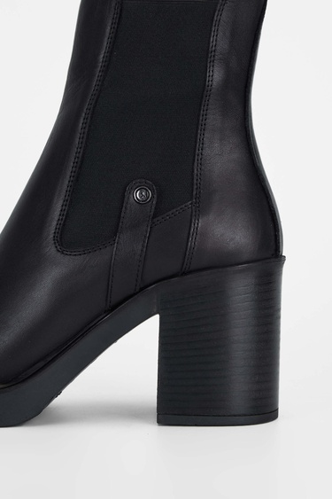  Tamer Tanca Kadın Hakiki Deri Siyah Deri Casual Bot
