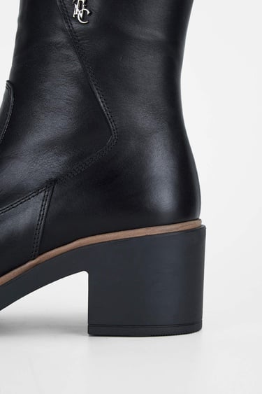  Tamer Tanca Kadın Hakiki Deri Siyah Deri Casual Bot