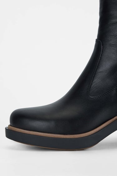  Tamer Tanca Kadın Hakiki Deri Siyah Deri Casual Bot