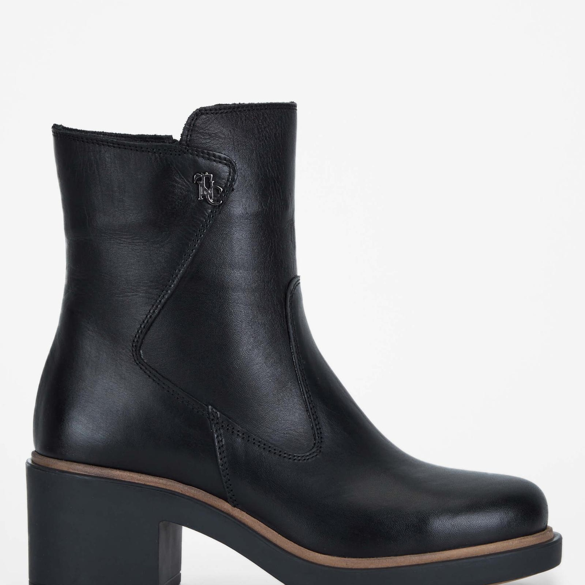 Tamer Tanca Kadın Hakiki Deri Siyah Deri Casual Bot