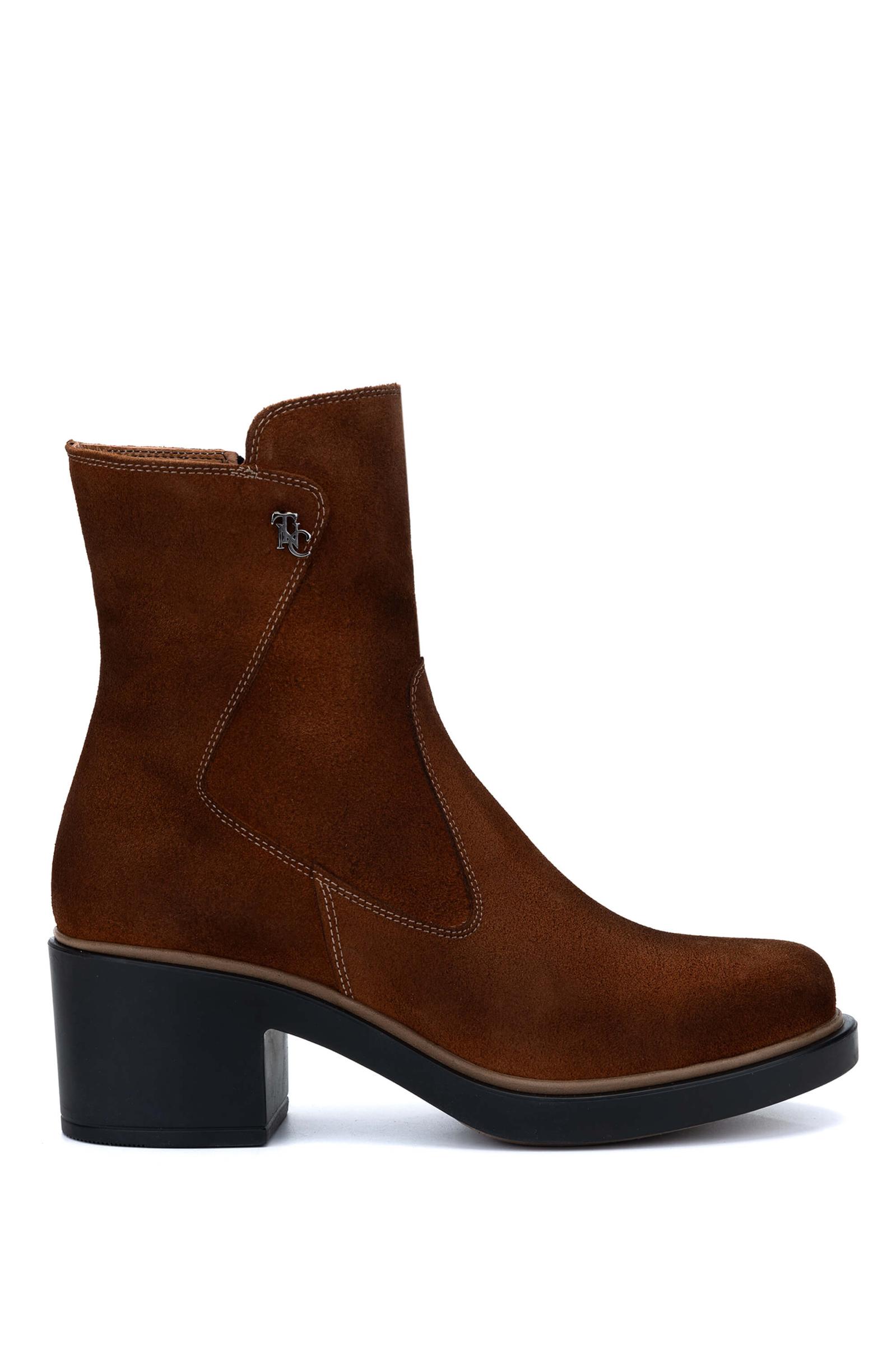  Tamer Tanca Kadın Hakiki Deri Kahverengi Casual Bot