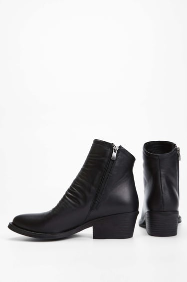  Tamer Tanca Kadın Hakiki Deri Siyah Deri Casual Bot