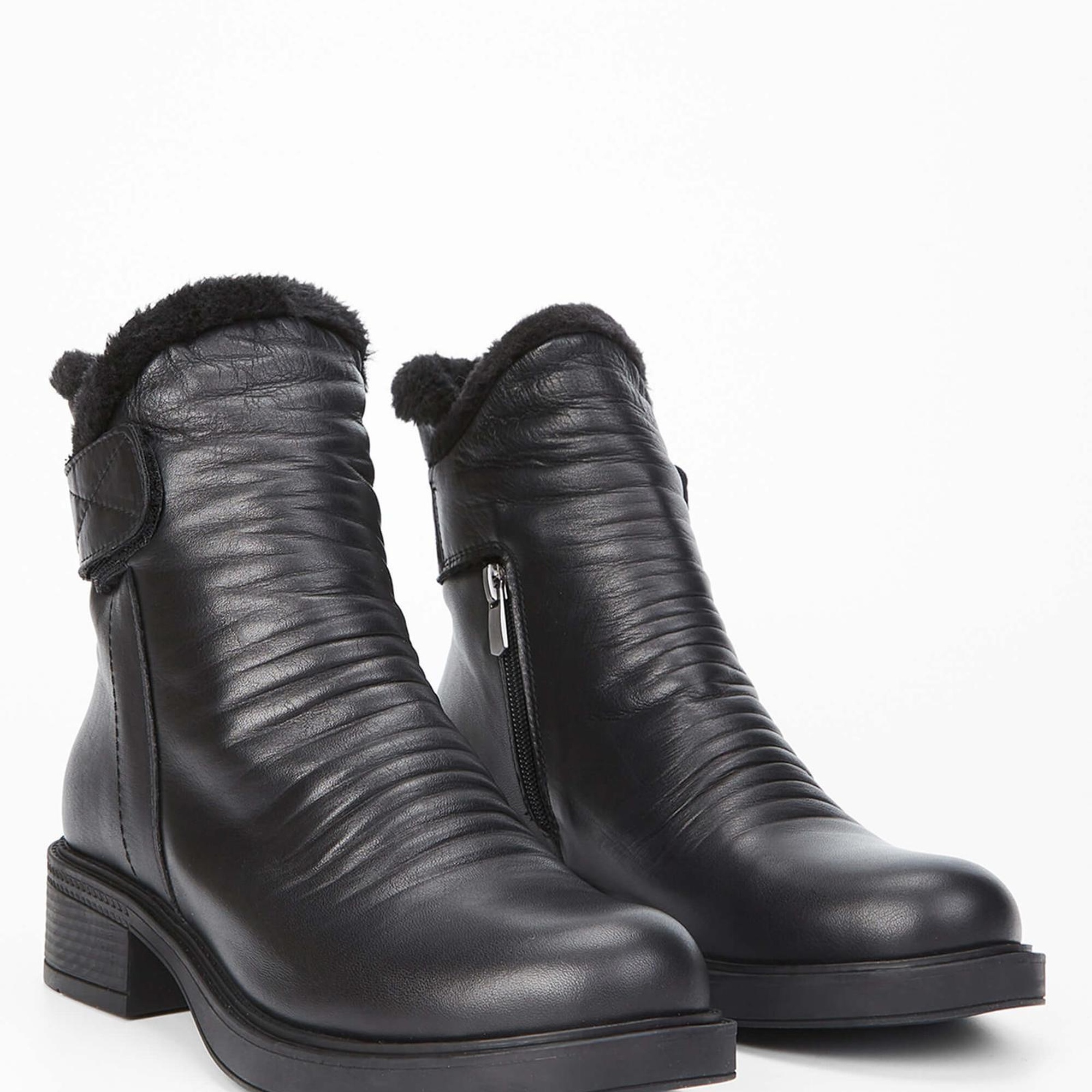 Tamer Tanca Kadın Hakiki Deri Siyah Deri Casual Bot