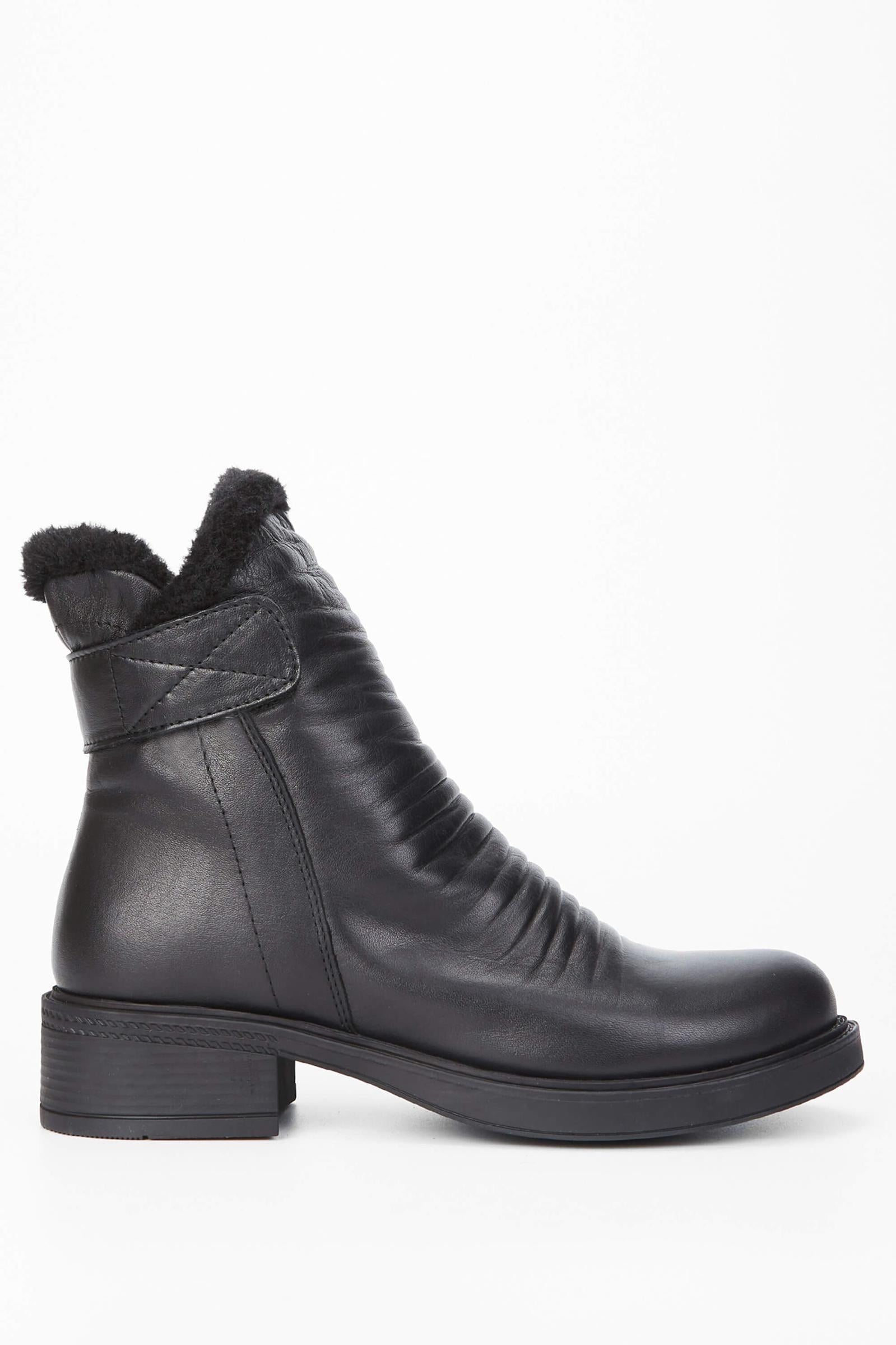  Tamer Tanca Kadın Hakiki Deri Siyah Deri Casual Bot