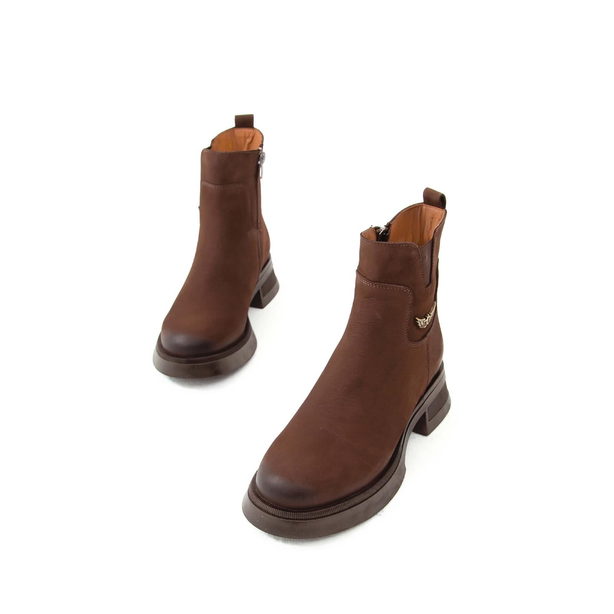 Tamer Tanca Kadın Hakiki Deri Kahverengi Nubuk Casual Bot