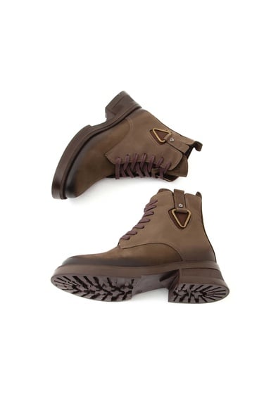  Tamer Tanca Kadın Hakiki Deri Yeşil Casual Bot