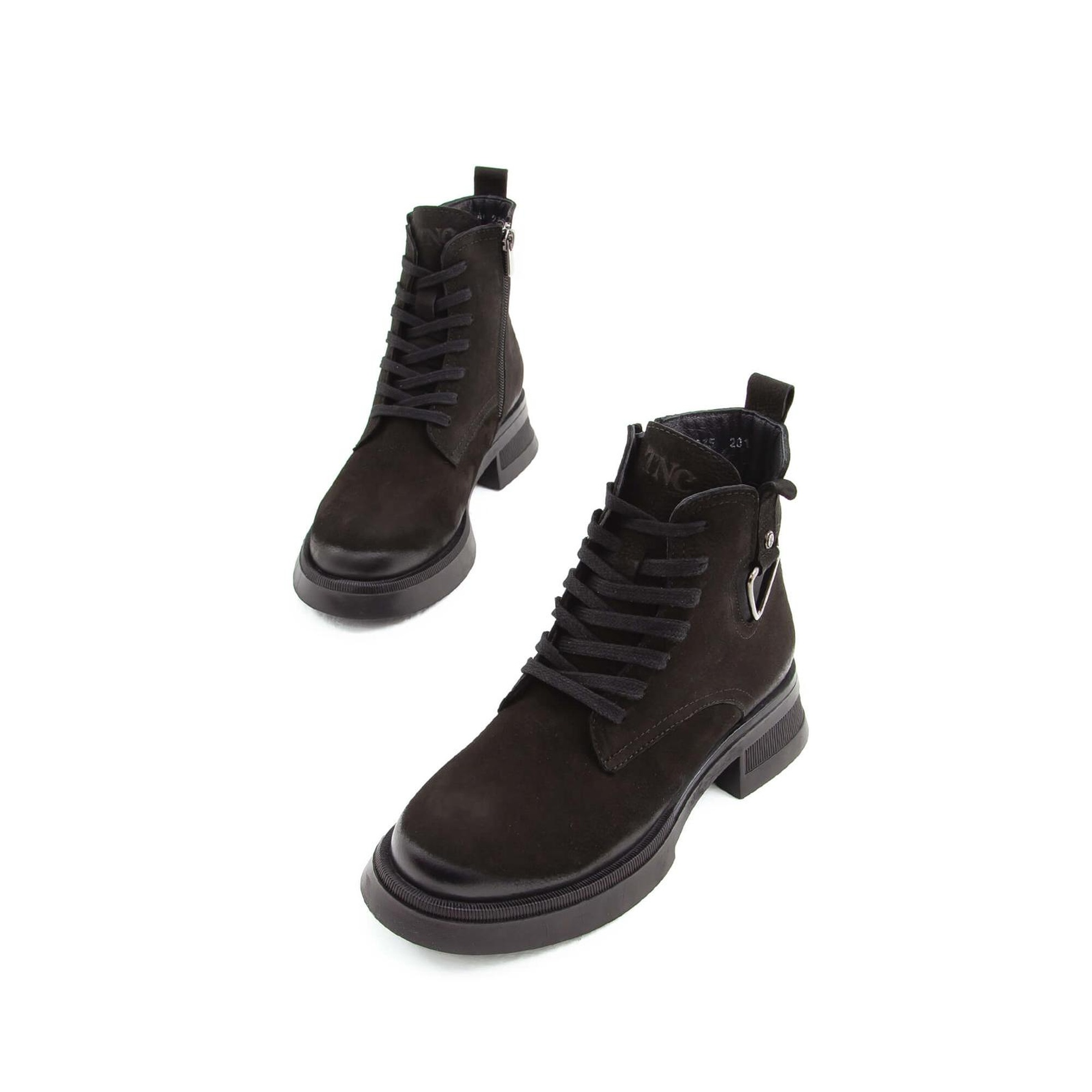 Tamer Tanca Kadın Hakiki Deri Siyah Nubuk Casual Bot