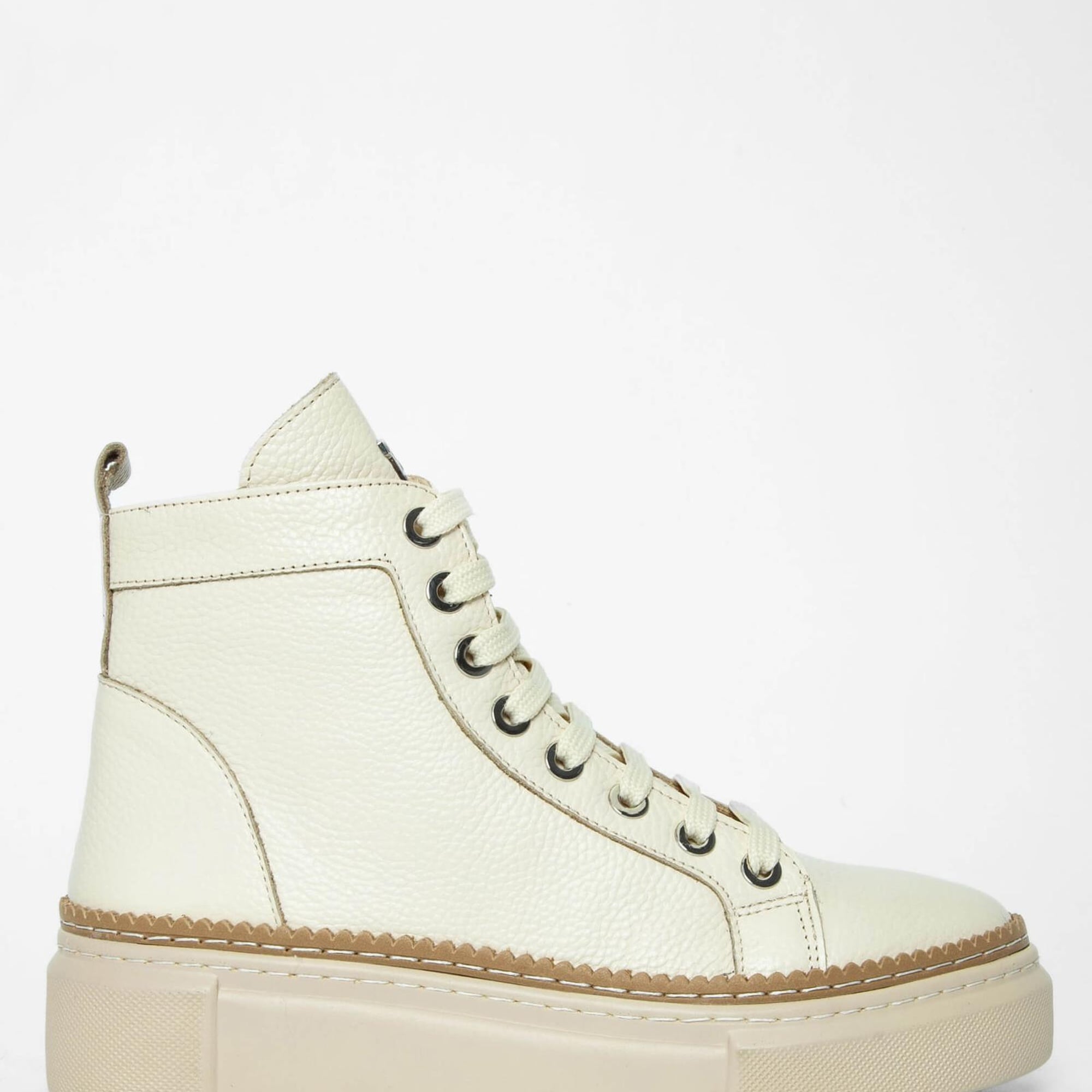 Tamer Tanca Kadın Hakiki Deri Bej Casual Bot