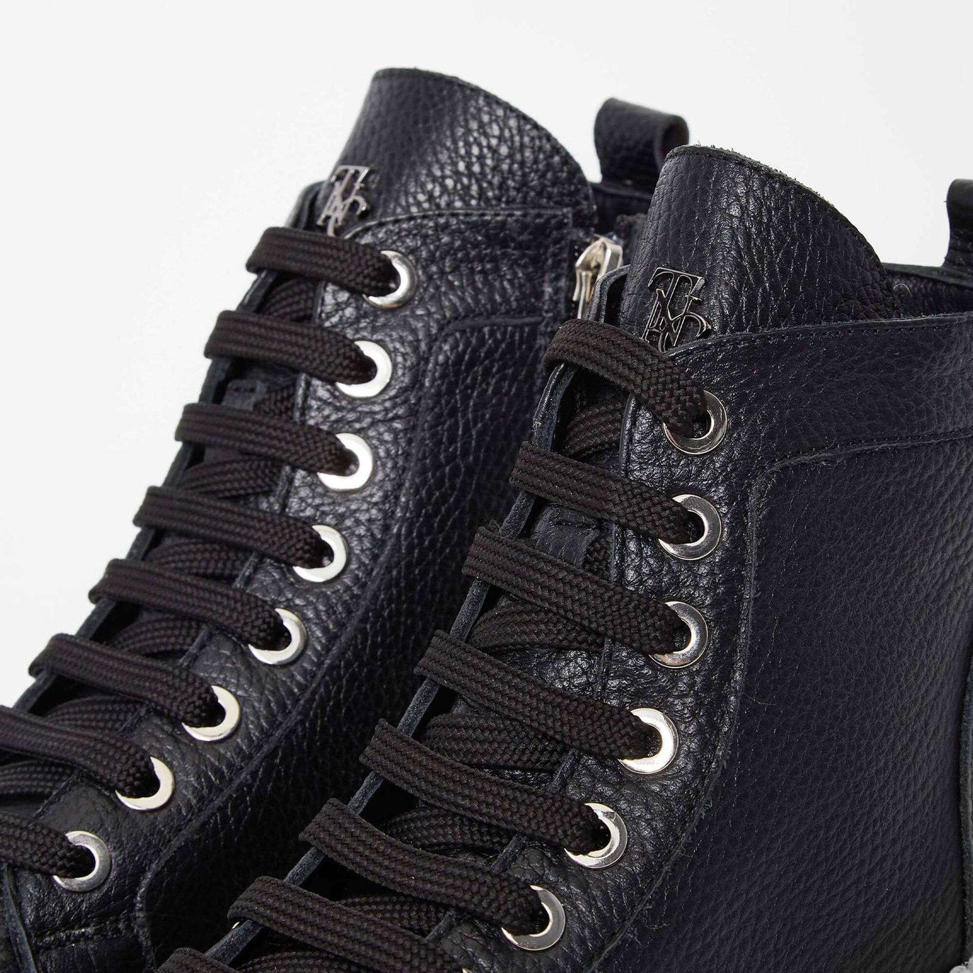 Tamer Tanca Kadın Hakiki Deri Siyah Casual Bot