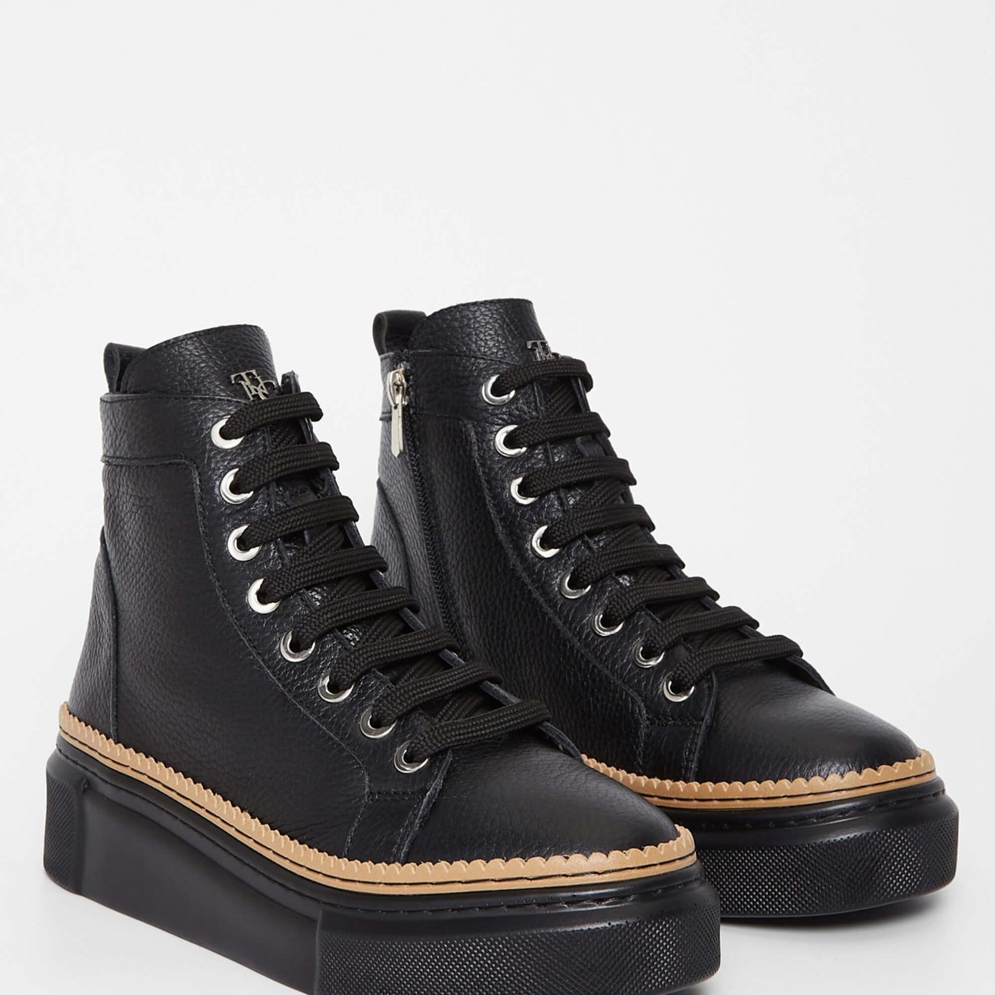 Tamer Tanca Kadın Hakiki Deri Siyah Casual Bot