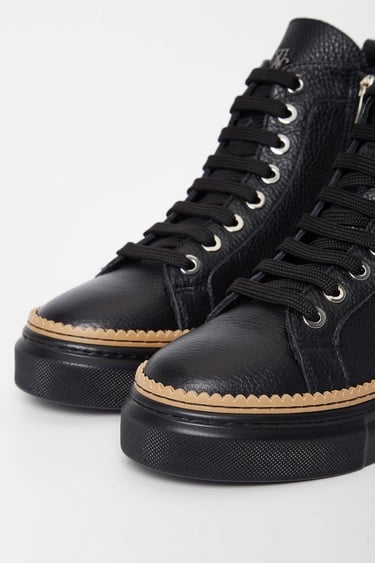  Tamer Tanca Kadın Hakiki Deri Siyah Casual Bot