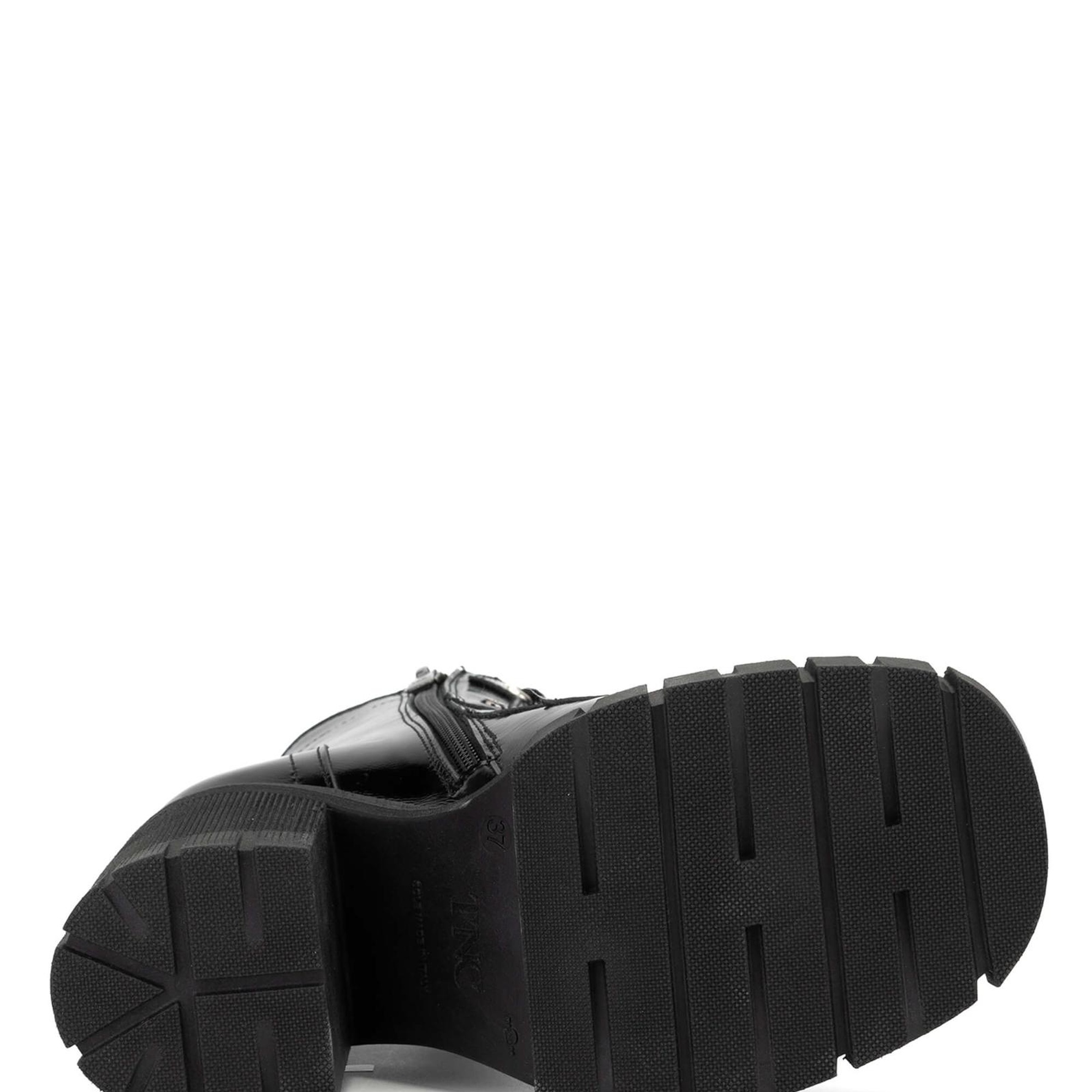 Tamer Tanca Kadın Hakiki Deri Siyah Rugan Casual Bot