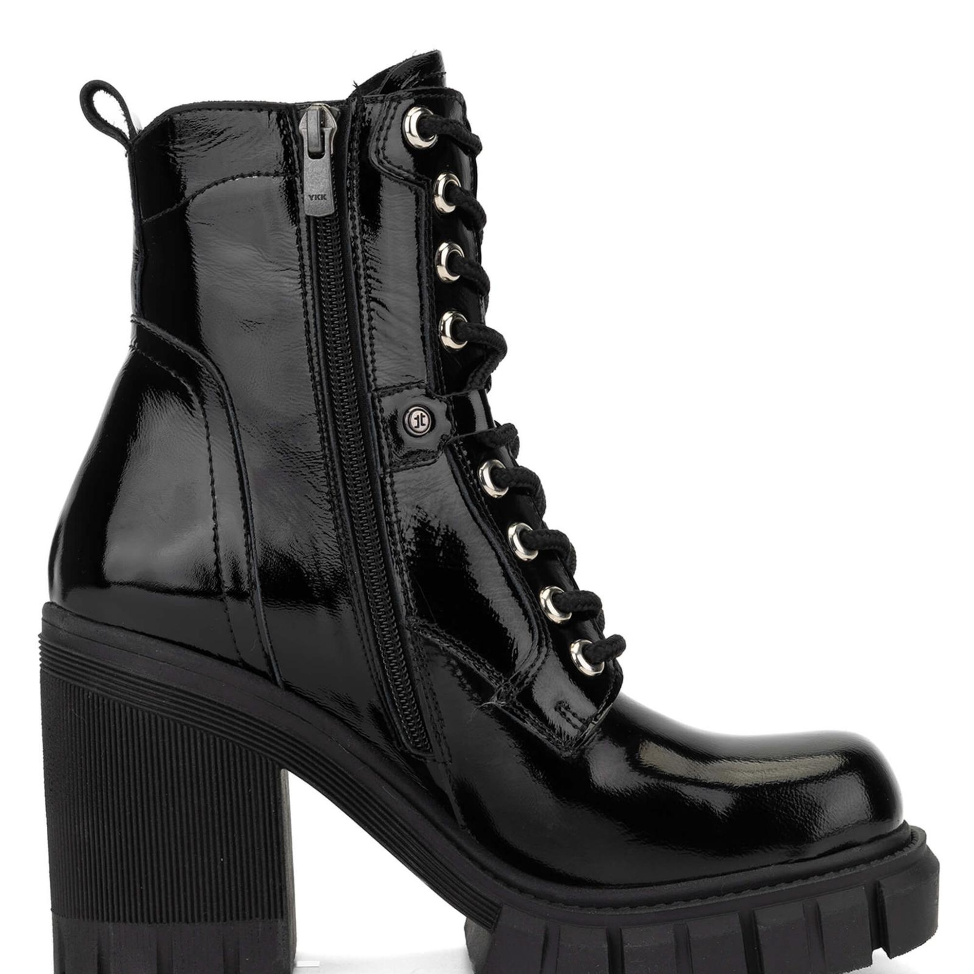 Tamer Tanca Kadın Hakiki Deri Siyah Rugan Casual Bot