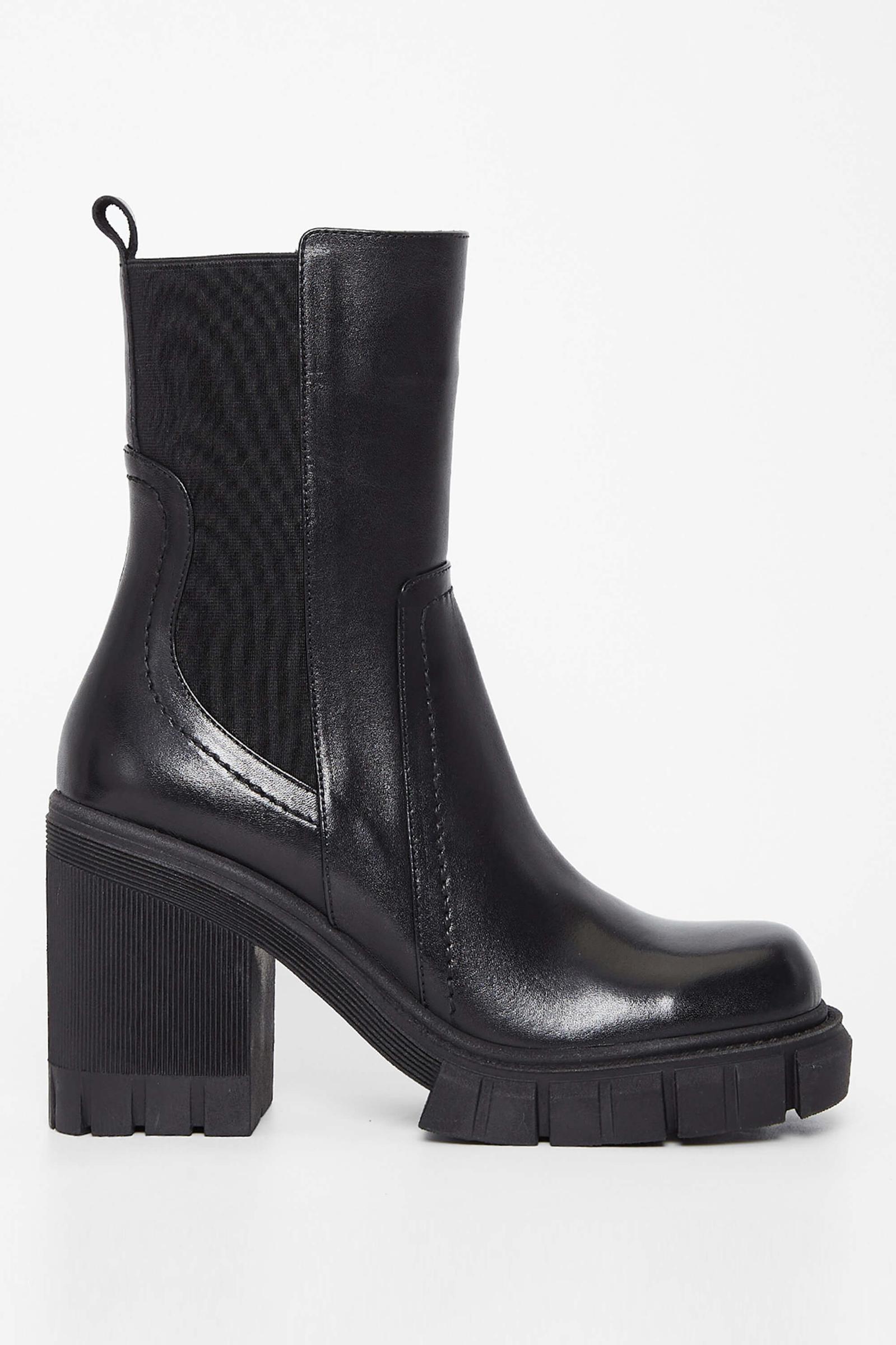  Tamer Tanca Kadın Hakiki Deri Siyah Deri Casual Bot