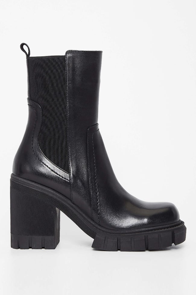  Tamer Tanca Kadın Hakiki Deri Siyah Deri Casual Bot