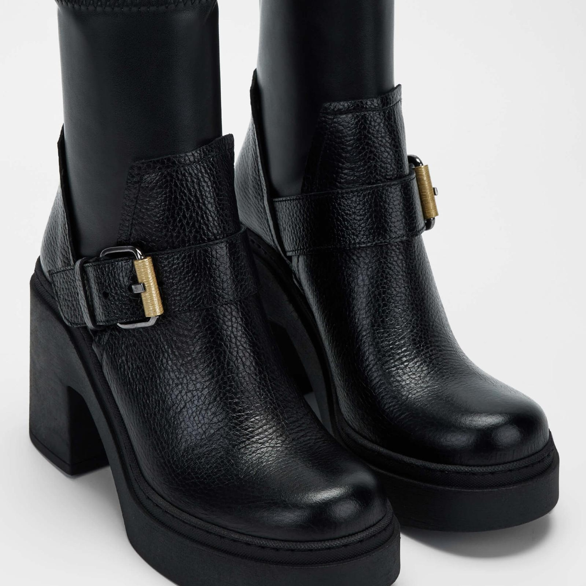 Tamer Tanca Kadın Hakiki Deri Siyah Deri Casual Bot