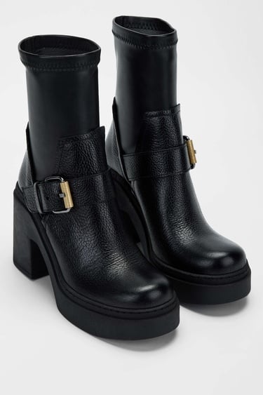  Tamer Tanca Kadın Hakiki Deri Siyah Deri Casual Bot