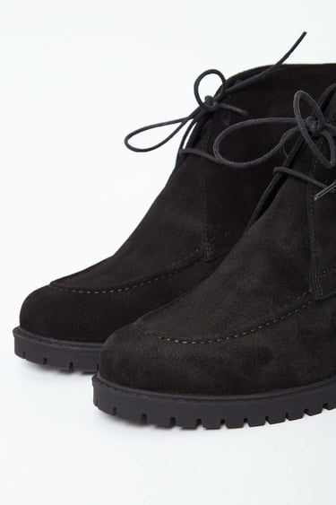  Tamer Tanca Kadın Hakiki Deri Siyah Süet Casual Bot