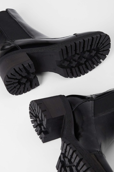  Tamer Tanca Kadın Hakiki Deri Siyah Rugan Casual Bot