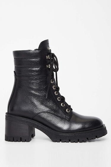  Tamer Tanca Kadın Hakiki Deri Siyah Casual Bot