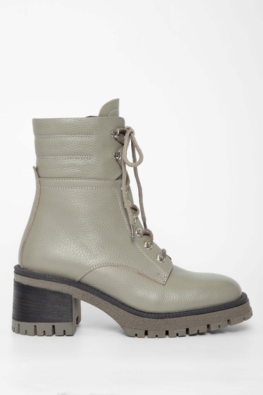  Tamer Tanca Kadın Hakiki Deri Bej Casual Bot