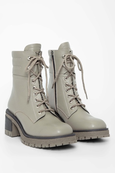  Tamer Tanca Kadın Hakiki Deri Bej Casual Bot