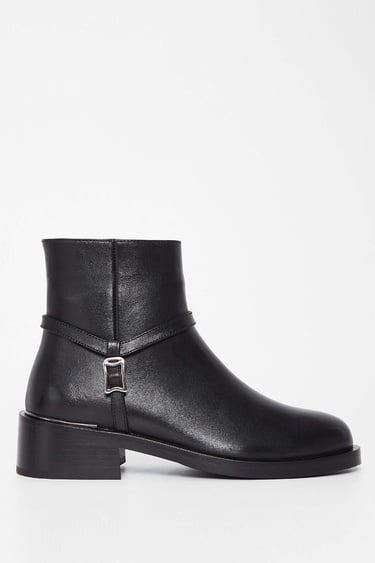  Tamer Tanca Kadın Hakiki Deri Siyah Deri Casual Bot