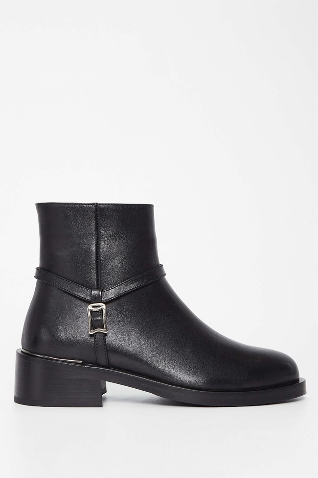  Tamer Tanca Kadın Hakiki Deri Siyah Deri Casual Bot