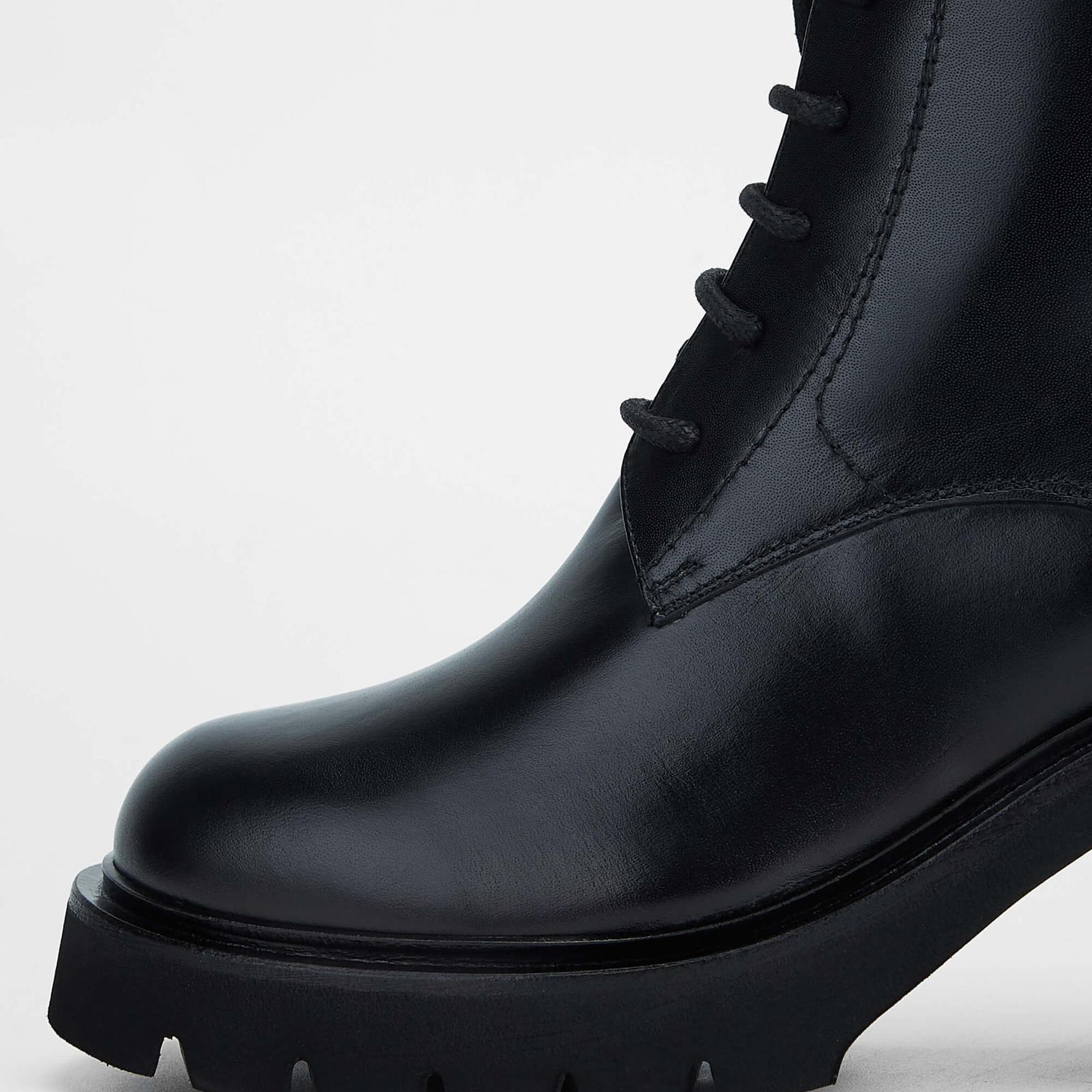 Tamer Tanca Kadın Hakiki Deri Siyah Deri Casual Bot