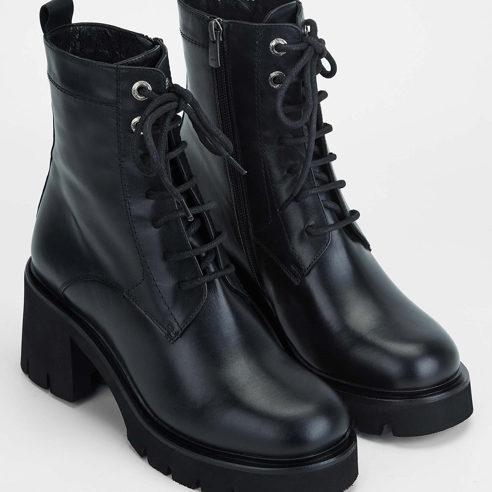 Tamer Tanca Kadın Hakiki Deri Siyah Deri Casual Bot